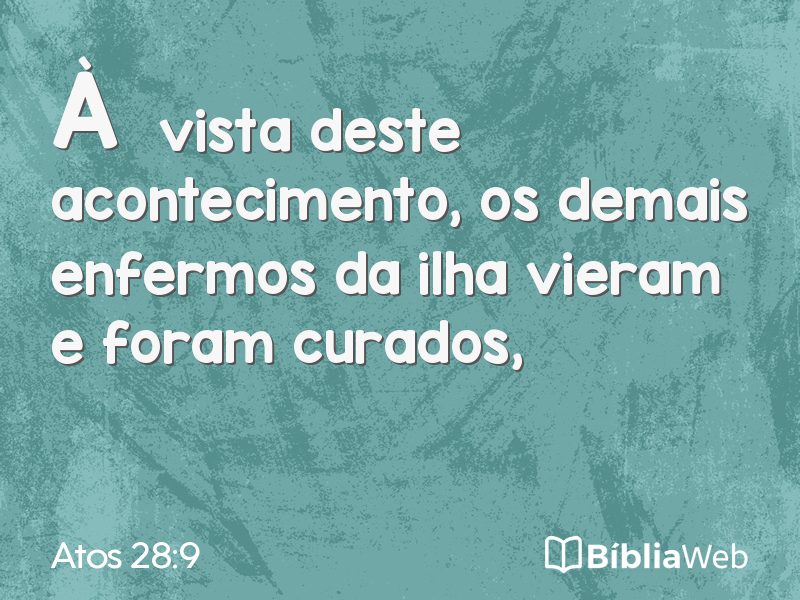 Atos 28:9 em imagem para compartilhar