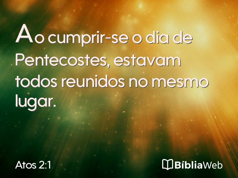 Atos 2:1 em imagem para compartilhar