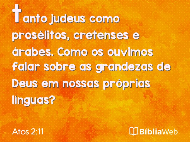 Atos 2:11 em imagem para compartilhar