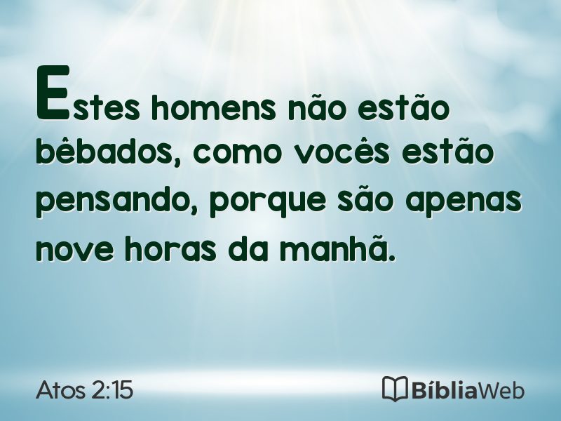 Atos 2:15 em imagem para compartilhar