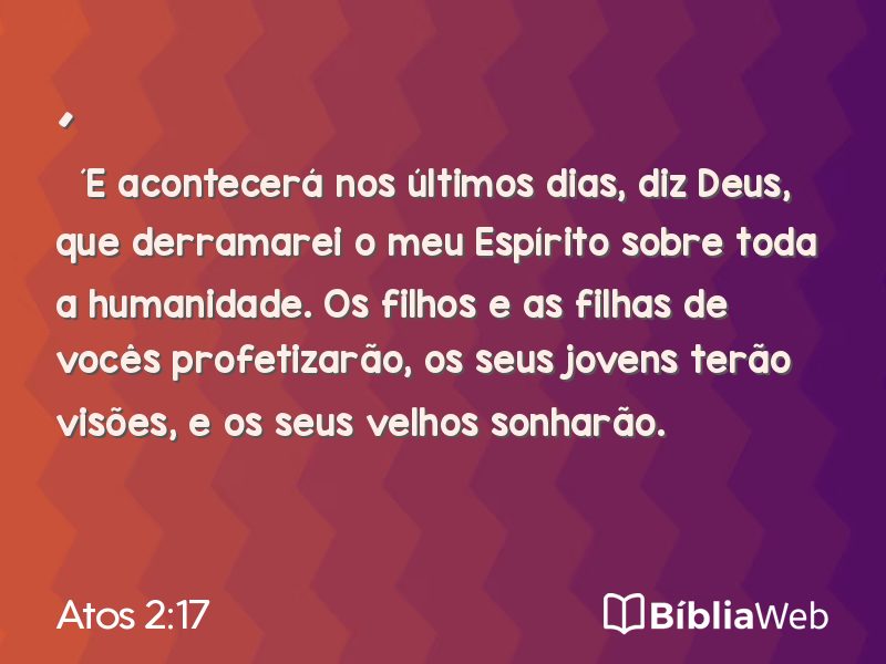 Atos 2:17 em imagem para compartilhar