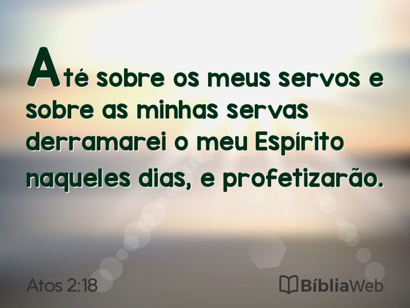 Atos 2:18 em imagem para compartilhar