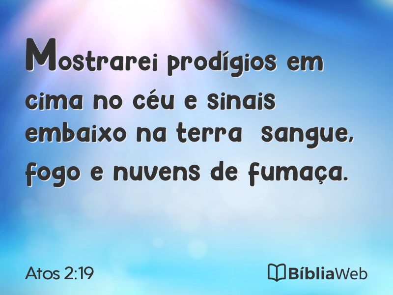 Atos 2:19 em imagem para compartilhar