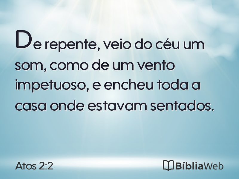 Atos 2:2 em imagem para compartilhar