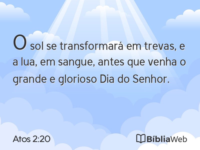 Atos 2:20 em imagem para compartilhar