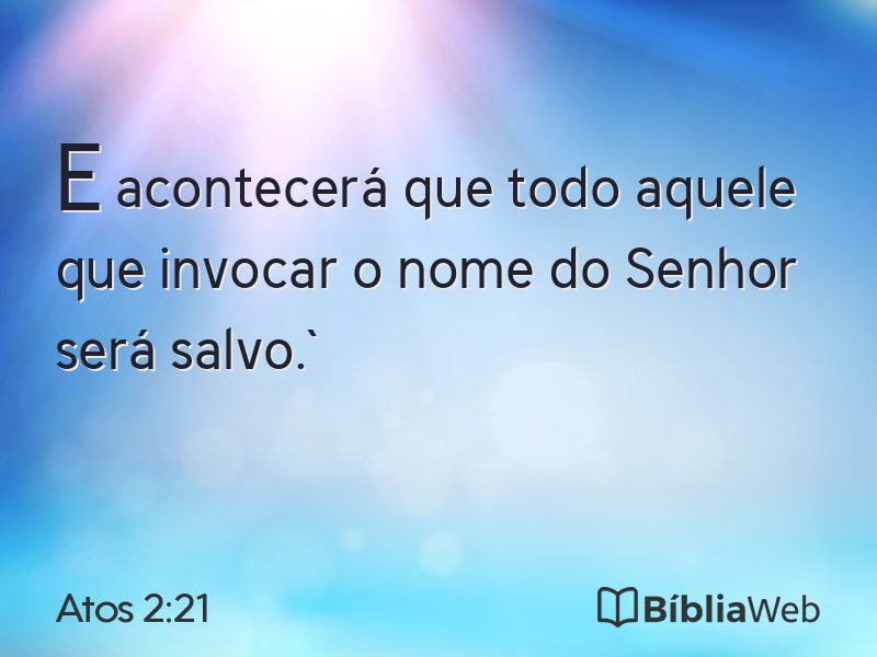 Atos 2:21 em imagem para compartilhar