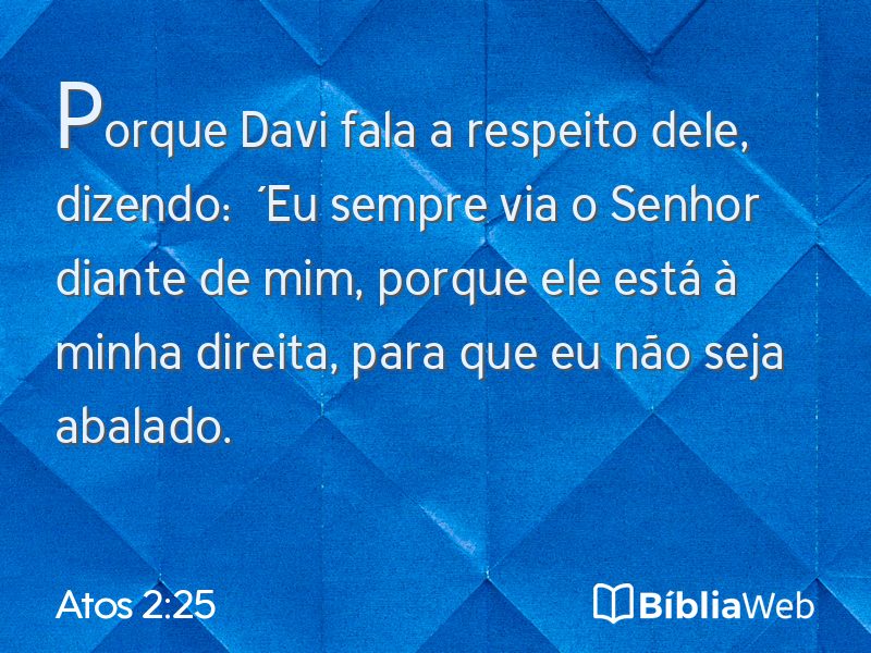 Atos 2:25 em imagem para compartilhar