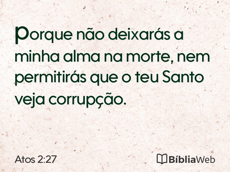 Atos 2:27 em imagem para compartilhar