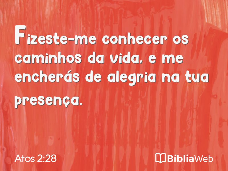 Atos 2:28 em imagem para compartilhar