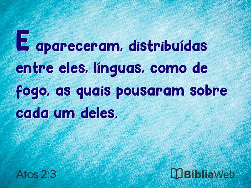Atos 2:3 em imagem para compartilhar
