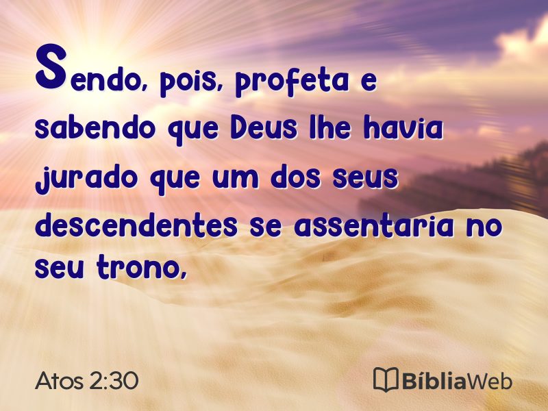 Atos 2:30 em imagem para compartilhar