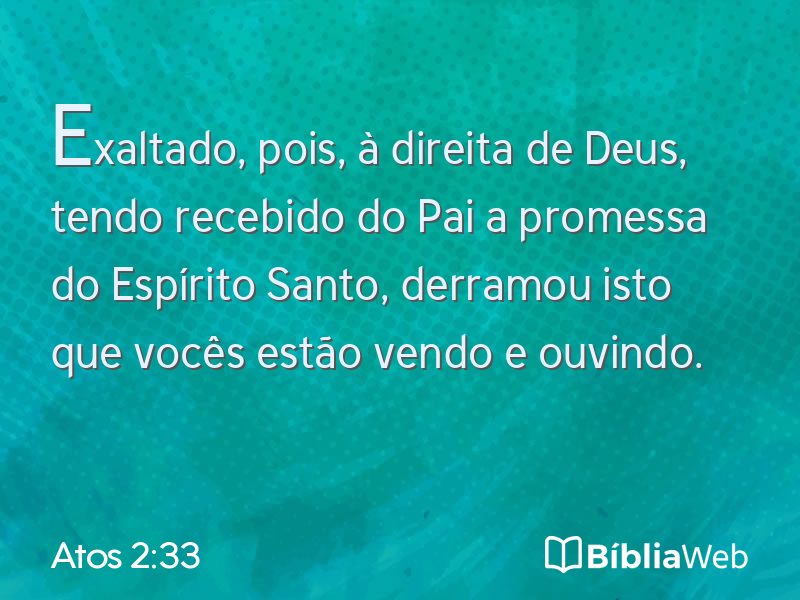 Atos 2:33 em imagem para compartilhar