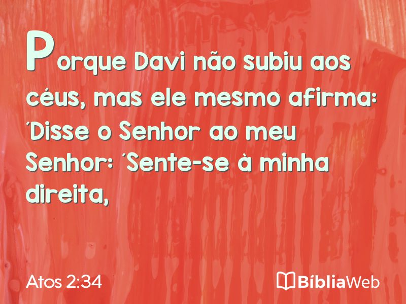 Atos 2:34 em imagem para compartilhar