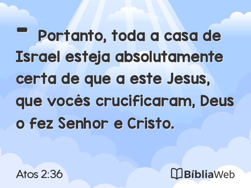 Atos 2:36 em imagem para compartilhar