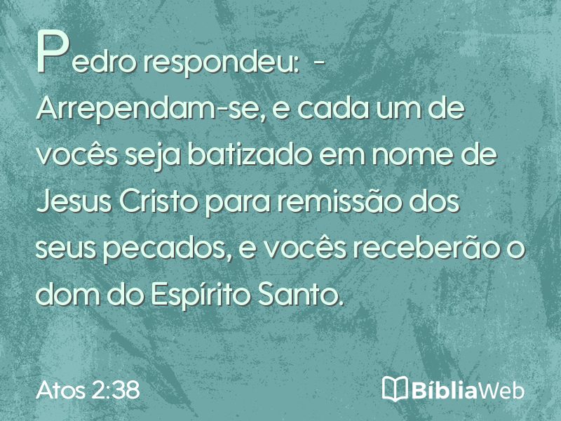 Atos 2:38 em imagem para compartilhar
