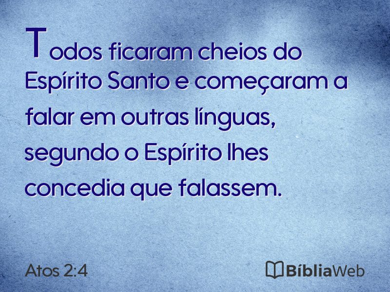 Atos 2:4 em imagem para compartilhar