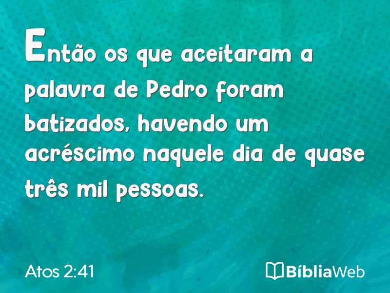 Atos 2:41 em imagem para compartilhar