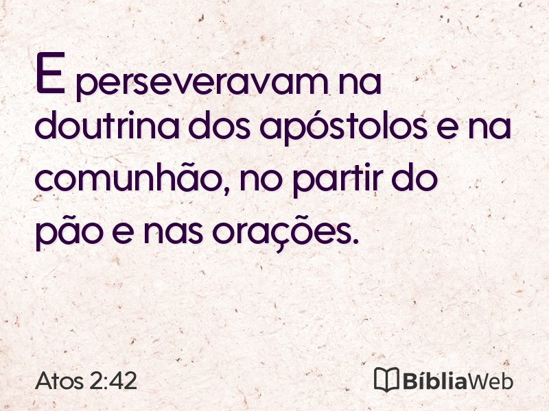 Atos 2:42 em imagem para compartilhar