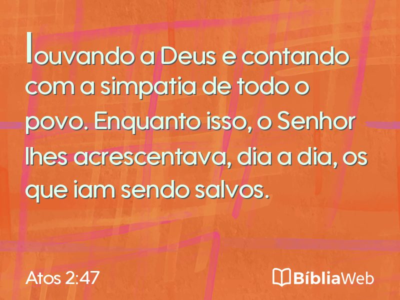 Atos 2:47 em imagem para compartilhar