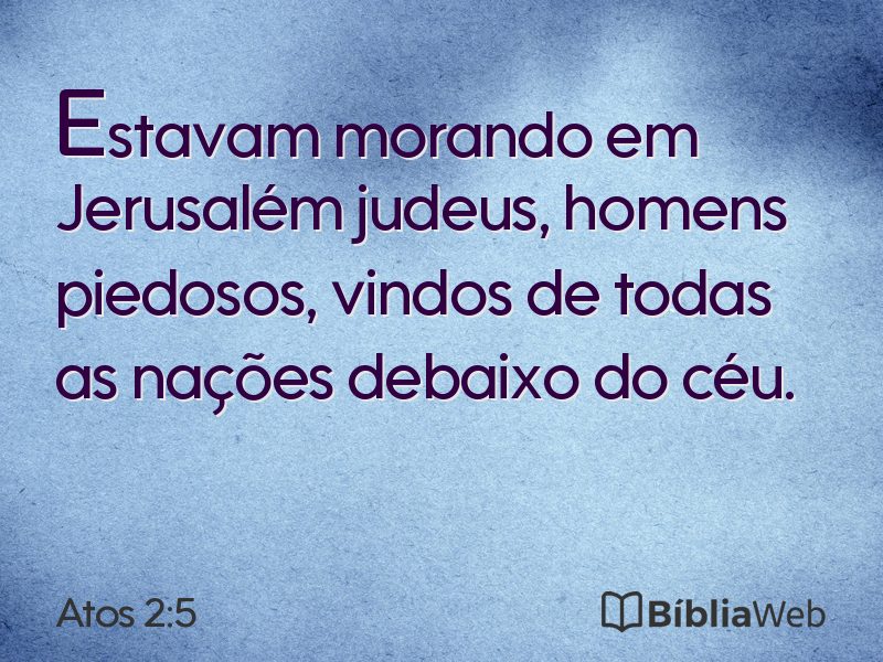 Atos 2:5 em imagem para compartilhar