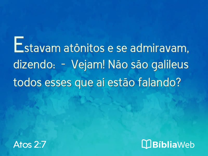 Atos 2:7 em imagem para compartilhar