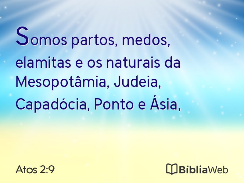 Atos 2:9 em imagem para compartilhar