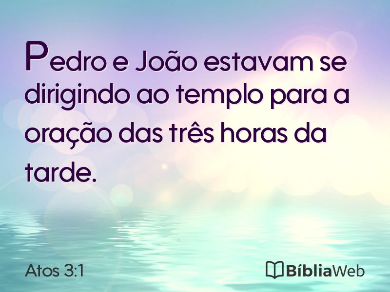 Atos 3:1 em imagem para compartilhar