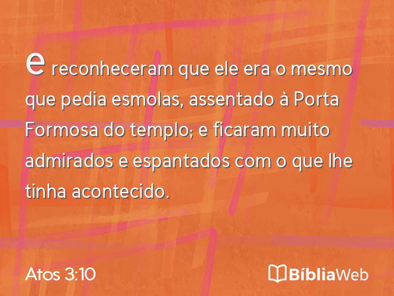 Atos 3:10 em imagem para compartilhar