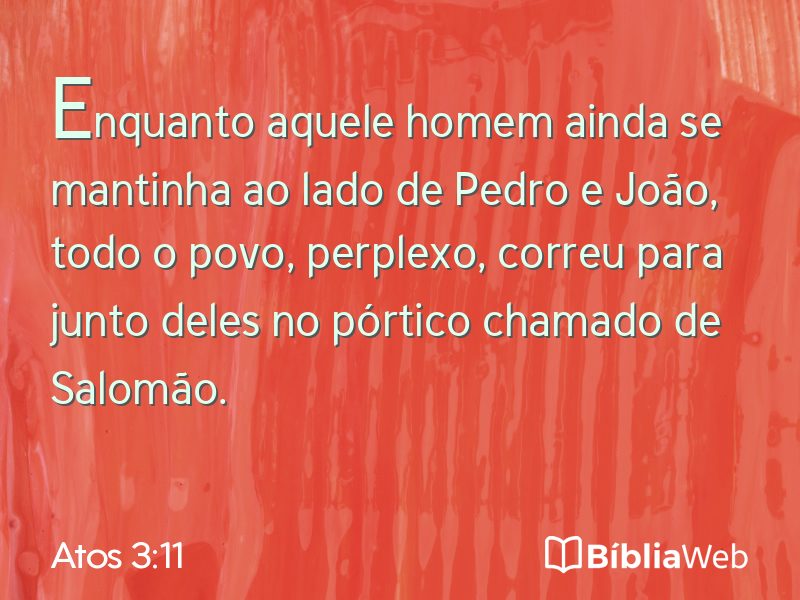 Atos 3:11 em imagem para compartilhar