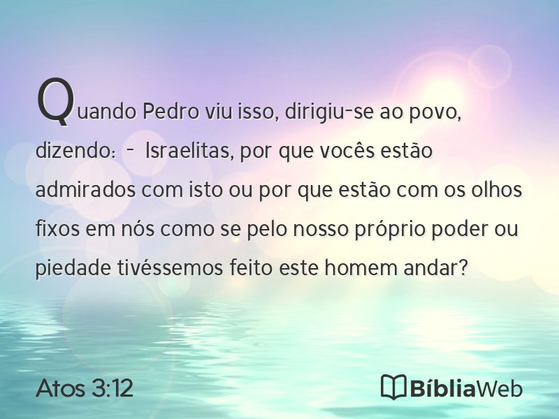 Atos 3:12 em imagem para compartilhar
