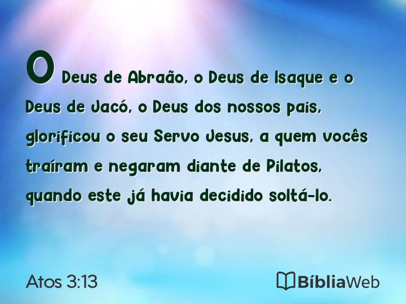 Atos 3:13 em imagem para compartilhar