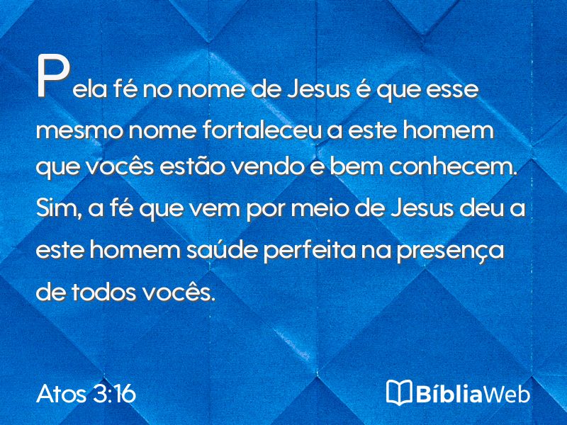 Atos 3:16 em imagem para compartilhar
