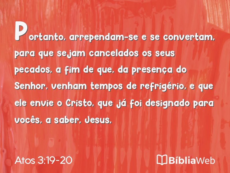 Atos 3:19-20 em imagem para compartilhar