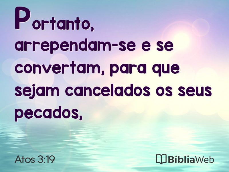 Atos 3:19 em imagem para compartilhar