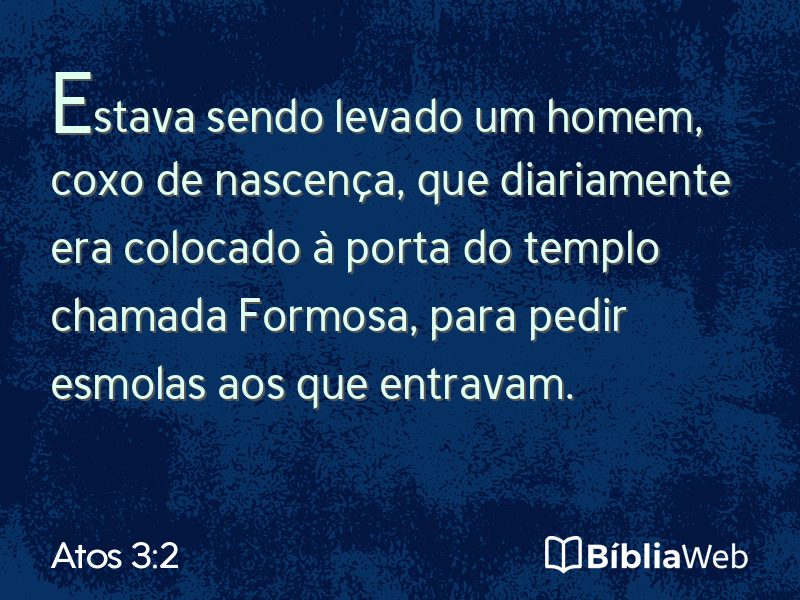 Atos 3:2 em imagem para compartilhar