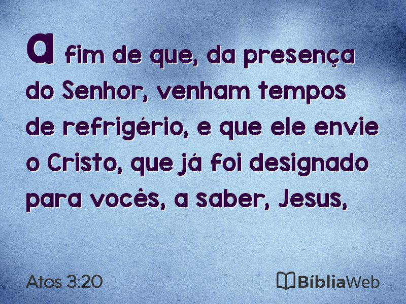 Atos 3:20 em imagem para compartilhar