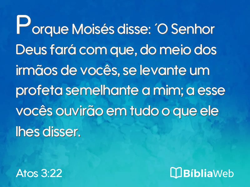 Atos 3:22 em imagem para compartilhar