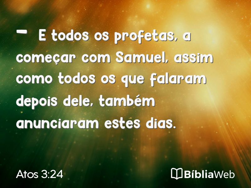 Atos 3:24 em imagem para compartilhar