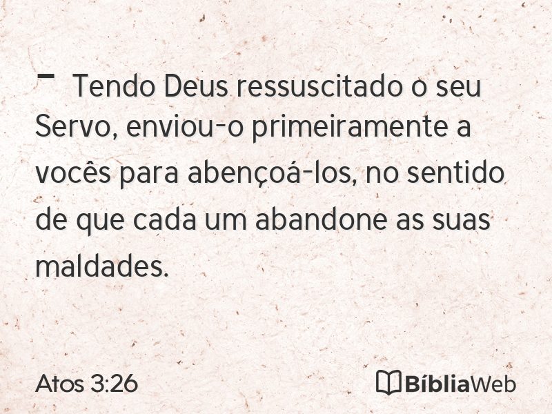 Atos 3:26 em imagem para compartilhar