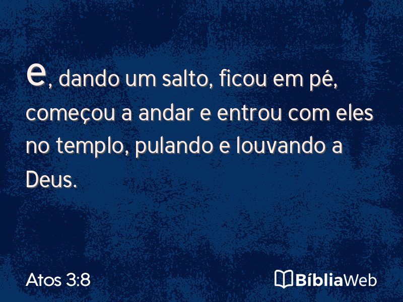 Atos 3:8 em imagem para compartilhar