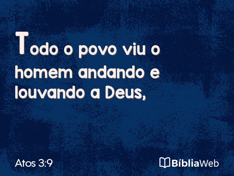 Atos 3:9 em imagem para compartilhar