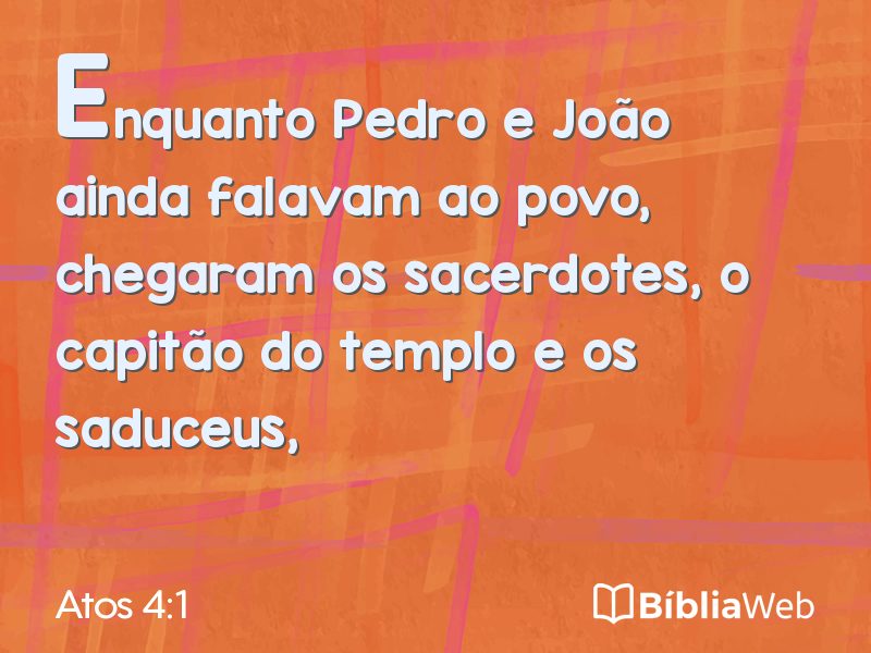Atos 4:1 em imagem para compartilhar