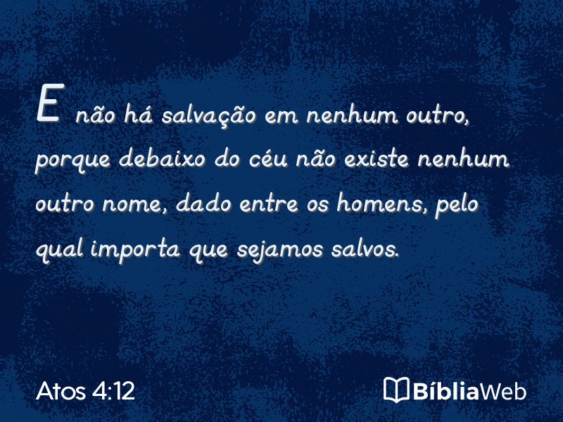 Atos 4:12 em imagem para compartilhar