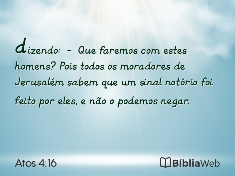 Atos 4:16 em imagem para compartilhar
