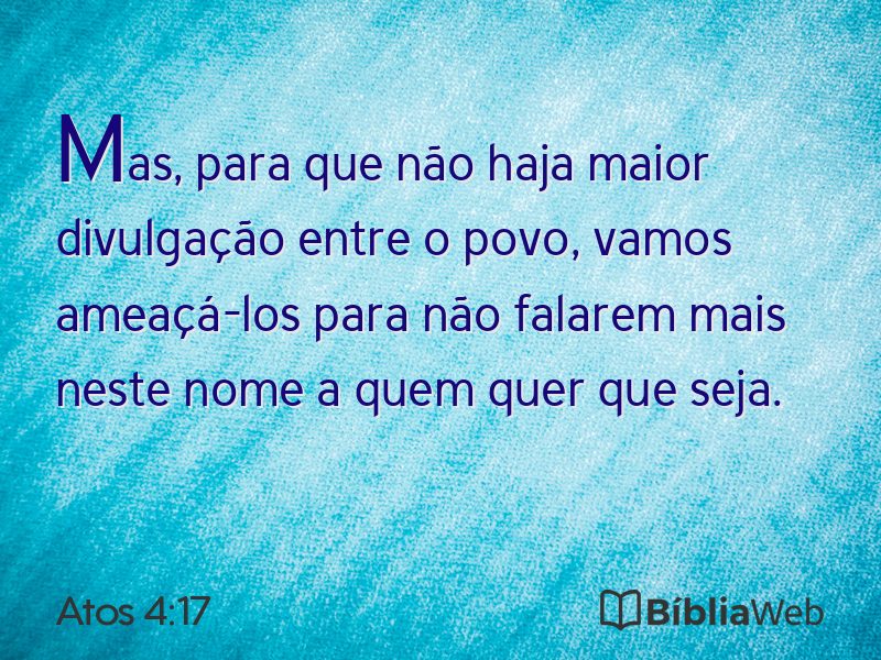 Atos 4:17 em imagem para compartilhar