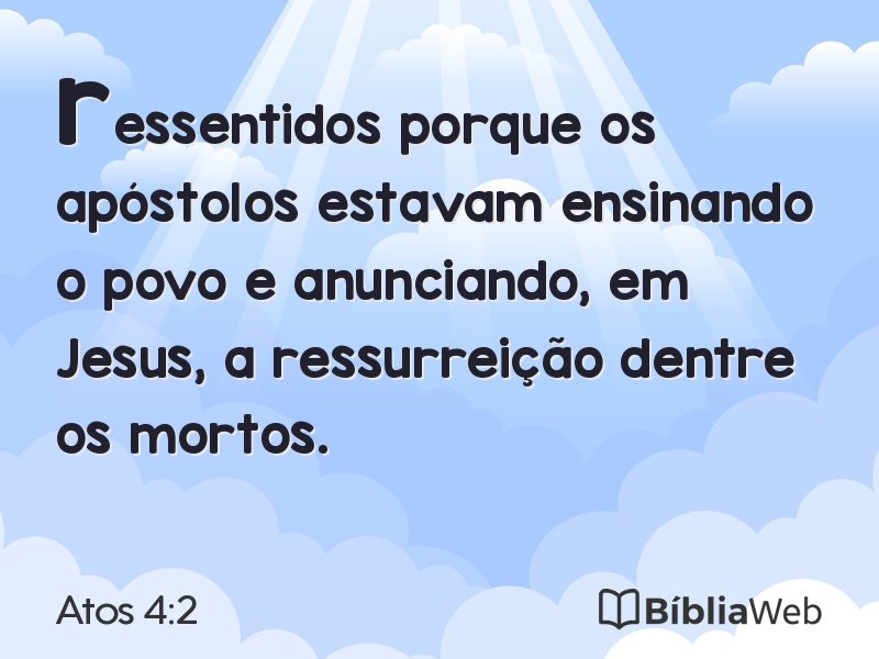 Atos 4:2 em imagem para compartilhar