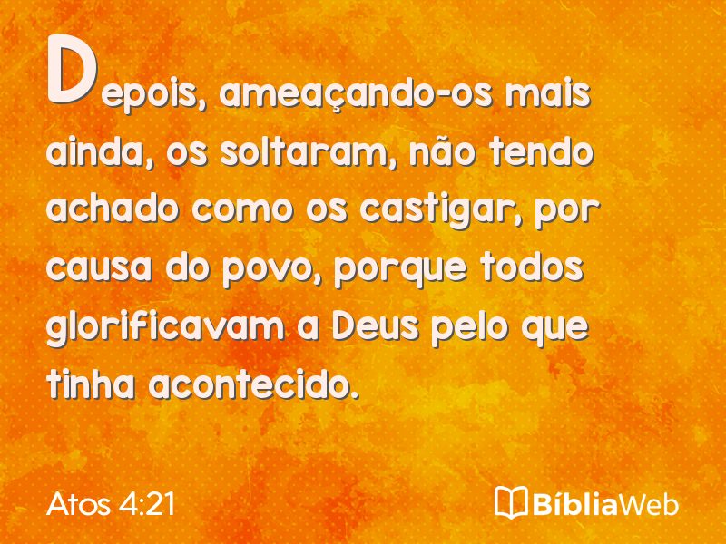 Atos 4:21 em imagem para compartilhar