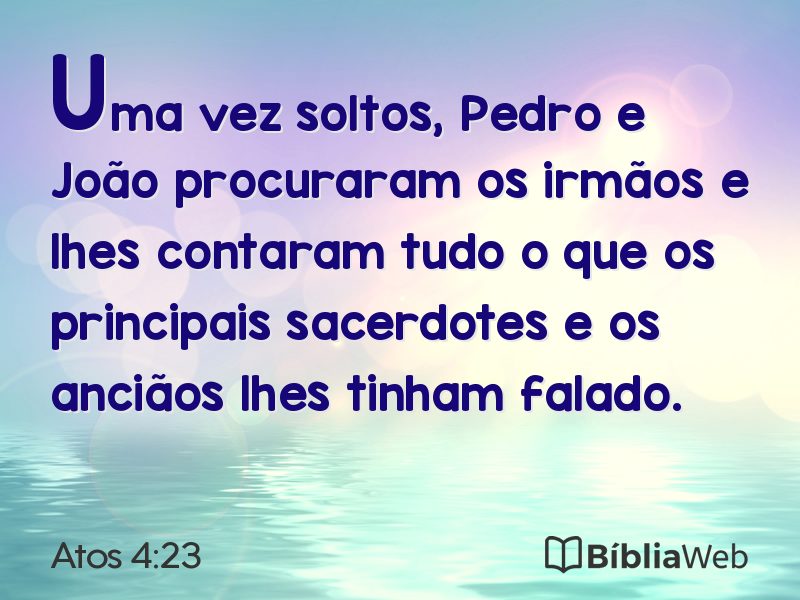 Atos 4:23 em imagem para compartilhar