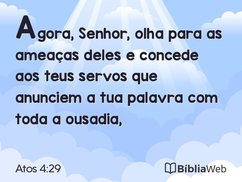 Atos 4:29 em imagem para compartilhar
