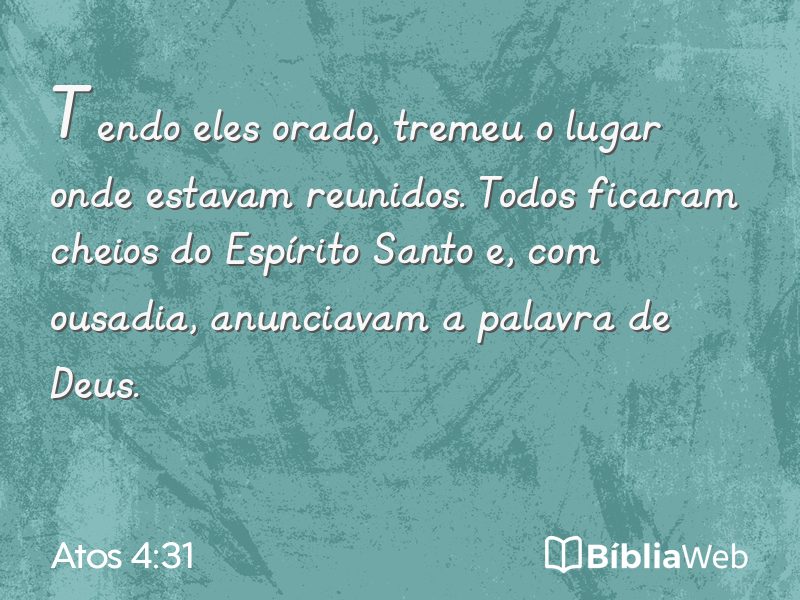 Atos 4:31 em imagem para compartilhar